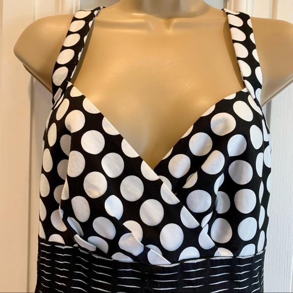 Calvin Klein Black & White Polka Dotted Sundress 8 - Picture 5 of 16